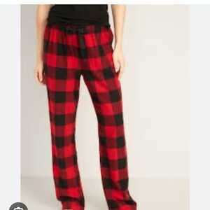Old Navy Red and Black Plaid Joggers